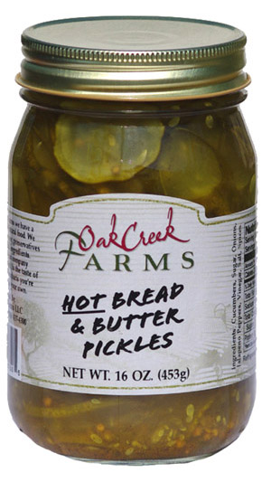 16 oz. Hot Bread & Butter Pickles - Click Image to Close